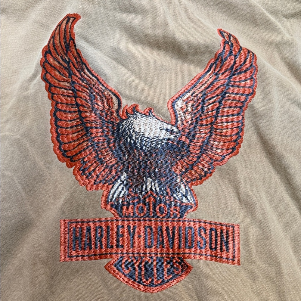 Harley-Davidson sweatshirt-1903 Upright Eagle Tan knit - Picture 5 of 7